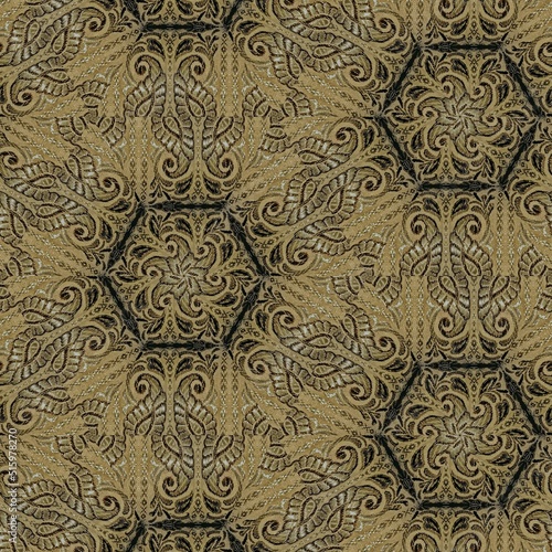 Traditional carpet design with floral texture. Traditional Turkish pattern for throw pillow, rug, carpet, and fabric printing. Modern geometric floral design for textile, tiles, digital paper print
