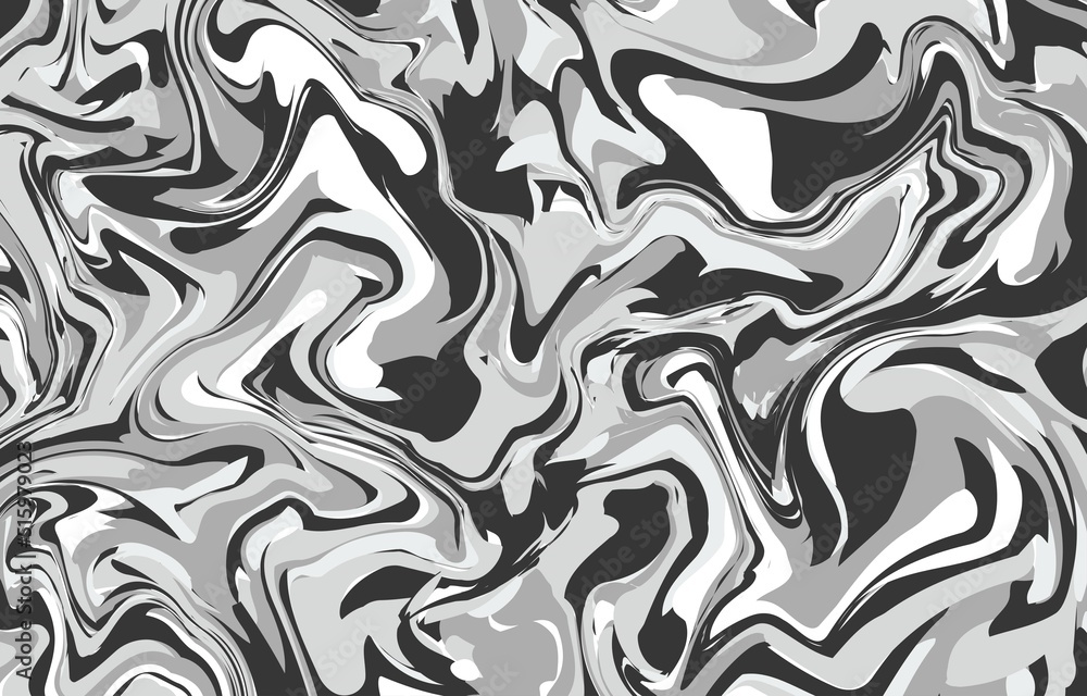Black and white Marble abstract background vector. Marbling wallpaper design with natural luxury style swirls of marble.