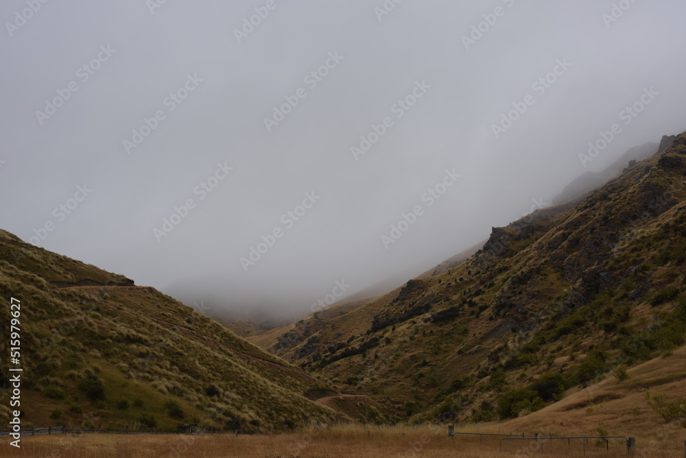 Moody Cloudy New Zealand Mountains