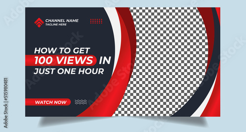 Editable youtube thumbnail template | Youtube thumbnail | video thumbnail | Youtube video thumbnail for video | Creative corporate social media web cover banner | customizable video thumbnail