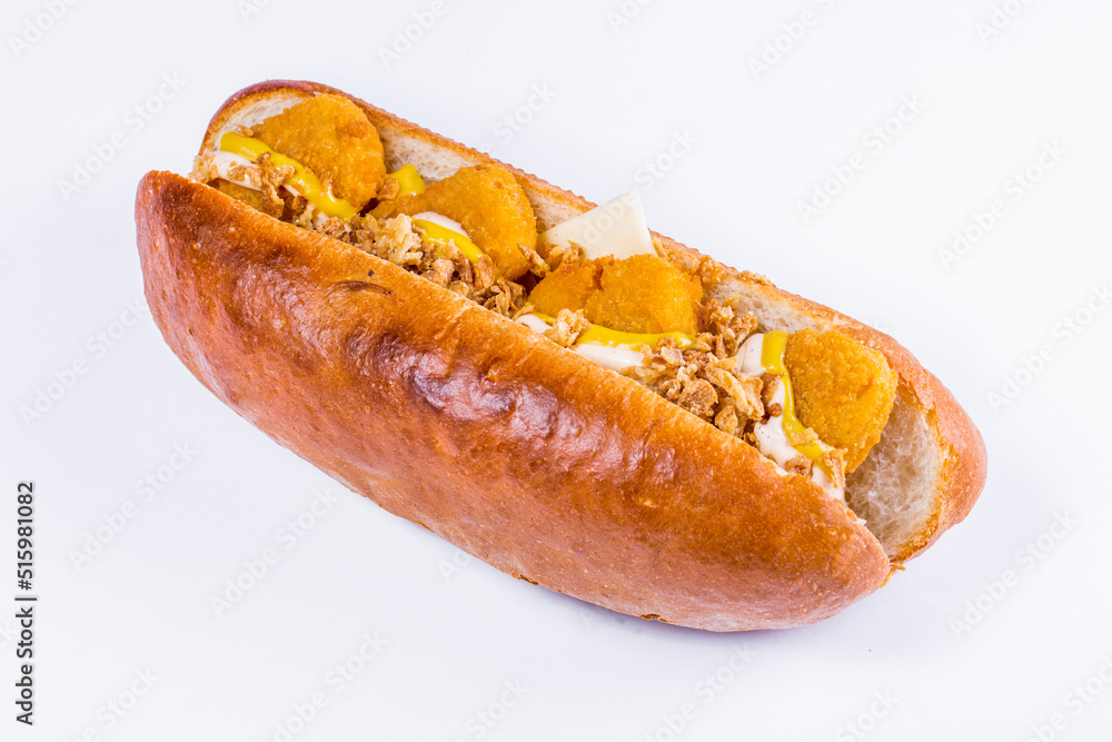 American Hot Dog with Chicken Nuggets American Hot Dog with Chicken Nuggets