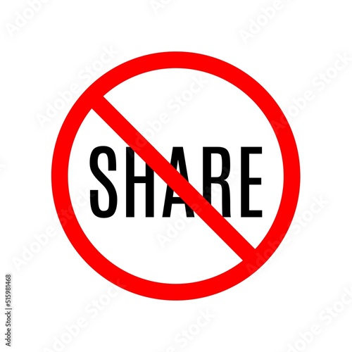 Free Download forbidden sign sharing on white background - GFXLoad