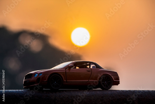 car in the sunset © Veerababu