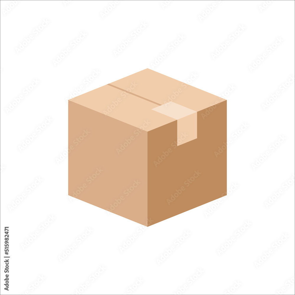 Fototapeta premium Carton box icon, Vector and Illustration.