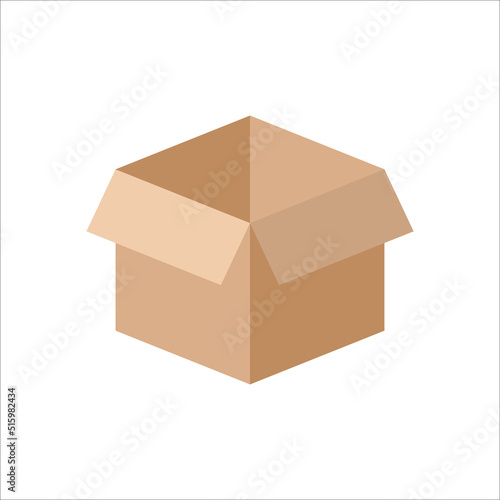 Carton box icon, Vector and Illustration.