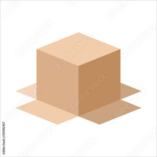 Carton box icon, Vector and Illustration.