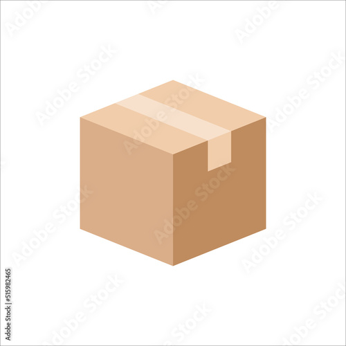 Carton box icon, Vector and Illustration.