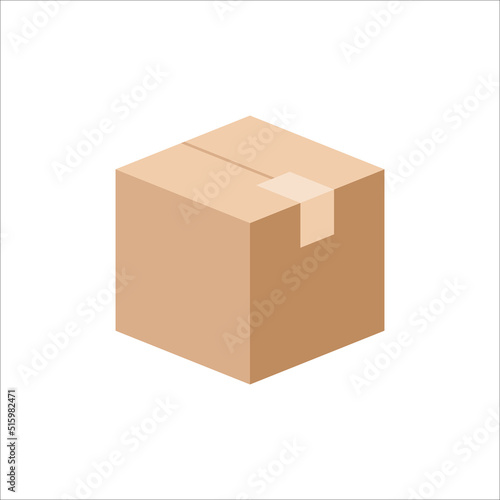 Carton box icon, Vector and Illustration.