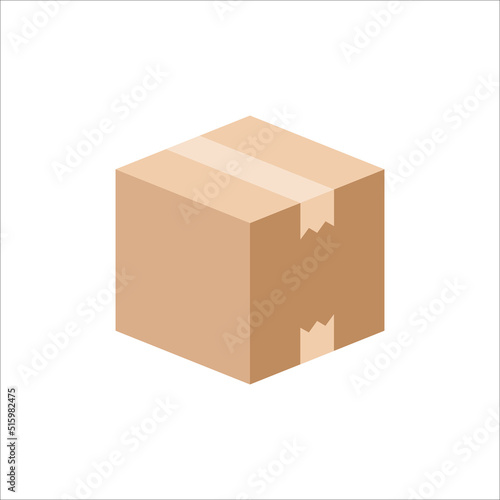 Carton box icon, Vector and Illustration.
