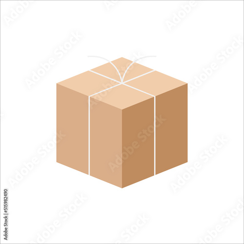 Carton box icon, Vector and Illustration.