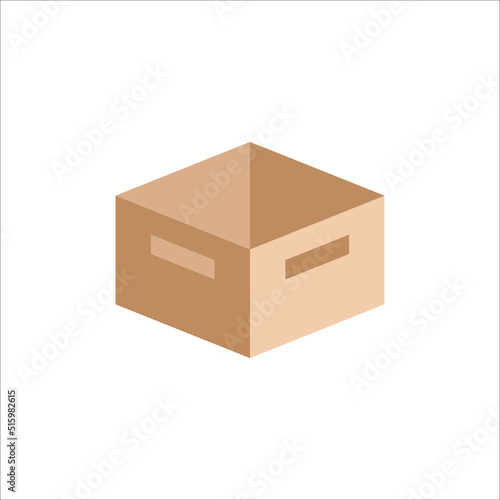 Carton box icon, Vector and Illustration.