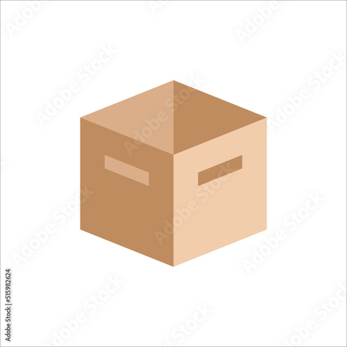 Carton box icon, Vector and Illustration.