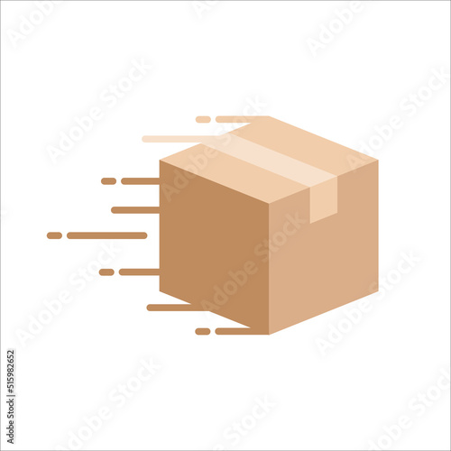 Carton box icon, Vector and Illustration.