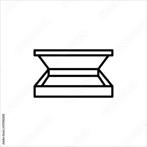 Pizza box thin line icon, Vector and Illustration.