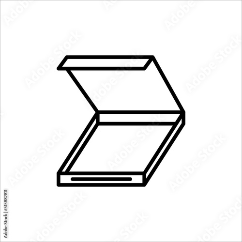 Pizza box thin line icon, Vector and Illustration.
