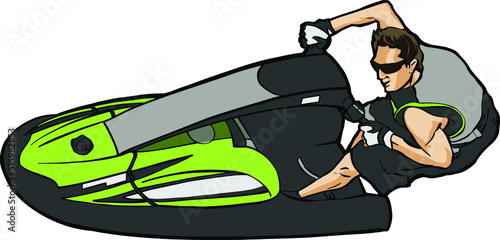 Jet ski water sport wave runner 