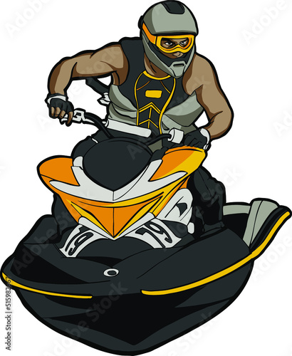 Jet ski water sport wave runner 