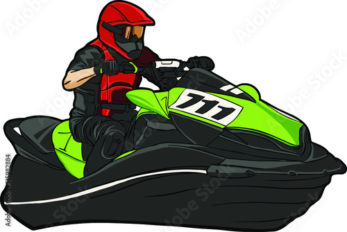 Jet ski water sport wave runner 