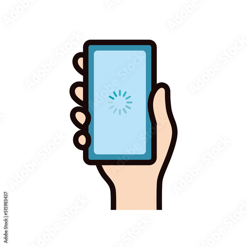 アイコン_スマホ_手_マーク_ぐるぐる