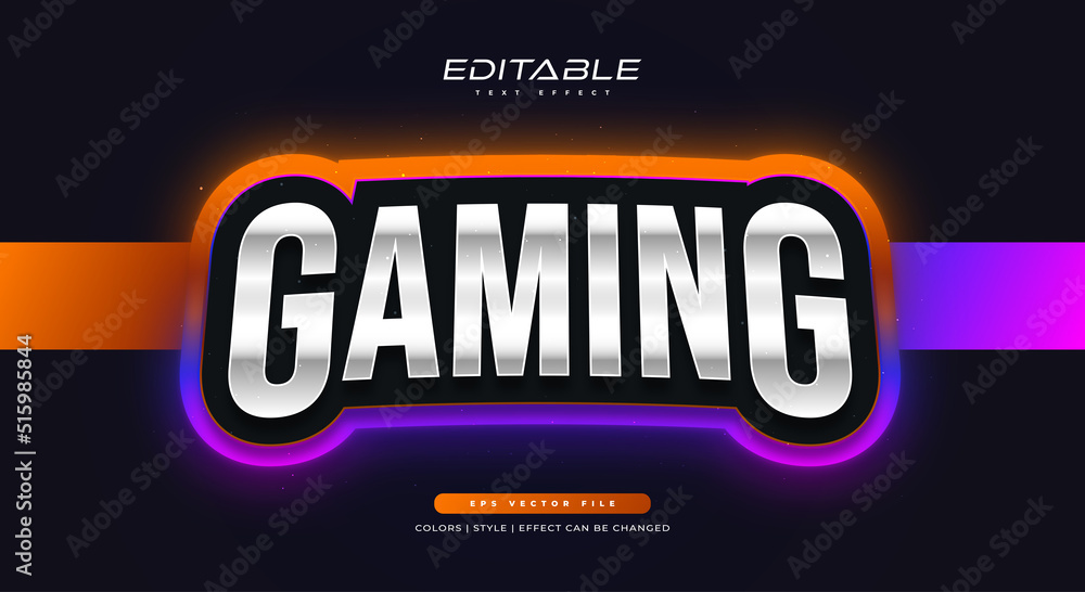 Game Text Style. Editable E-sports Text Effect