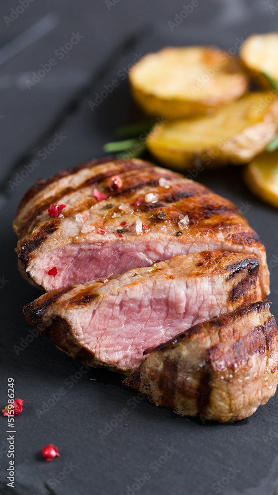 grilled steak with potatoes grilled steak with potatoes
