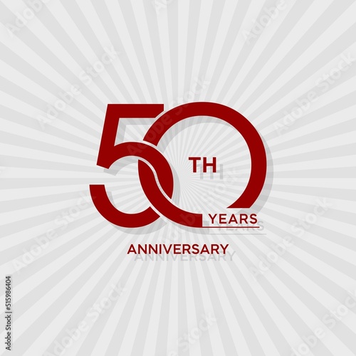 50 years anniversary design template. vector template illustration