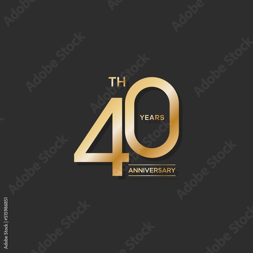 40 years anniversary design template. vector template illustration