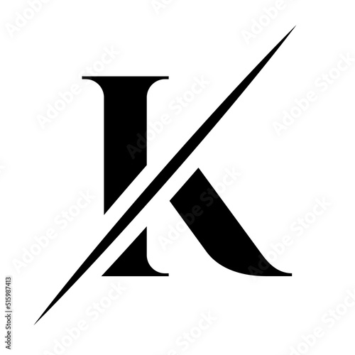 Letter K Luxury, Beauty and Fashion Logo Design . Monogram Letter K Logotype Design Vector Template