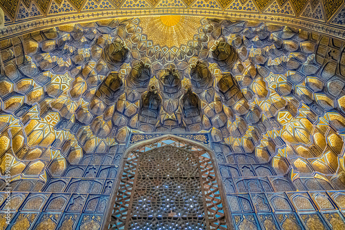 Tomb of Amir Timur, Tamerlane, amazing asian architecture, Samarkand, Uzbekistan photo