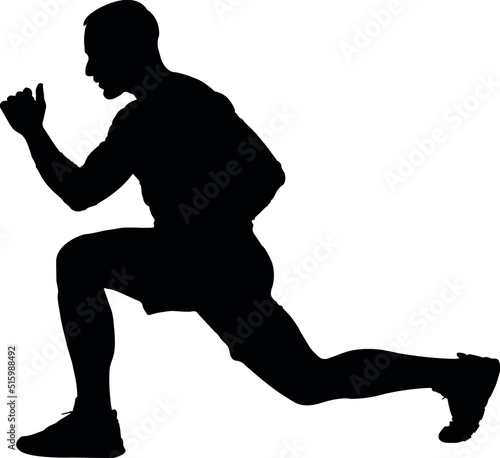 workout fitness gym man silhouette. 