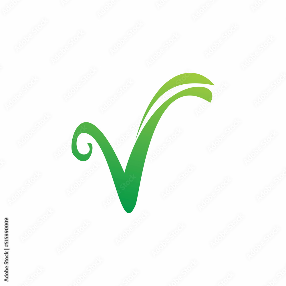 green initial letter v logo design green initial letter v logo design
