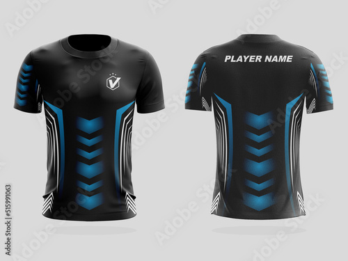 Specification Soccer Sport mockup , Esports Gaming T Shirt Jersey template