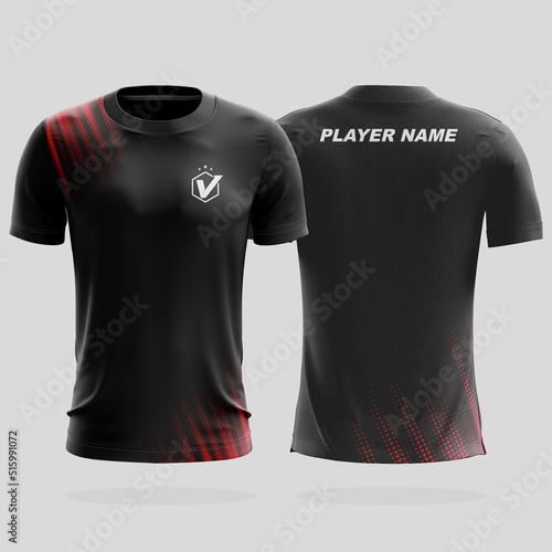 Specification Soccer Sport mockup , Esports Gaming T Shirt Jersey template