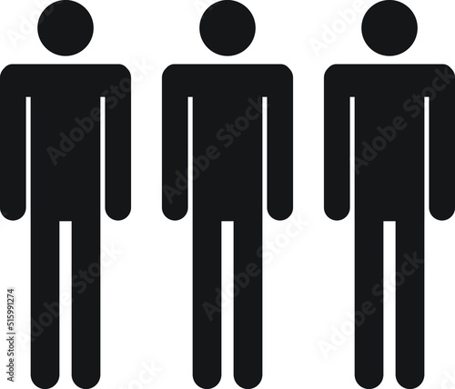 People icon vector . Group of Men Team Symbol for Business 