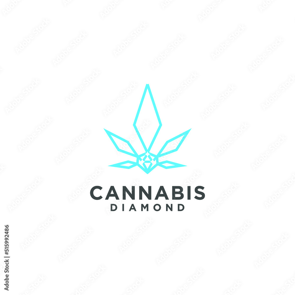 CBD logo vector design, clean cannabis CBD logo vector design, clean cannabis