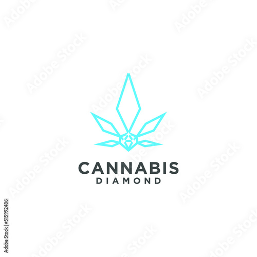 CBD logo vector design, clean cannabis