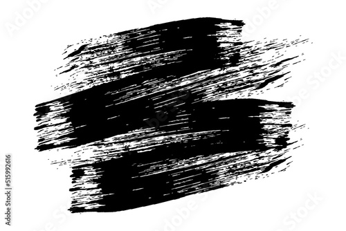 Brush stroke ink paint, grunge design elements.  Vector illustration