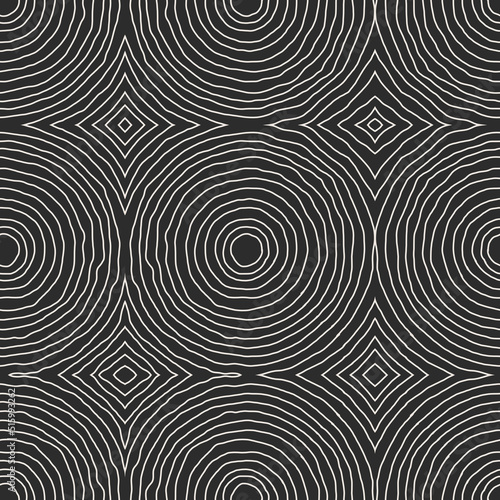 Trendy minimalist seamless pattern with abstract creative hand drawn composition