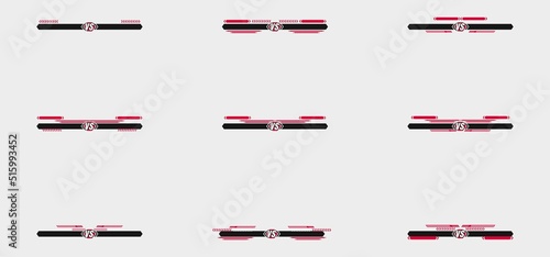 Set Of Versus Battle Bar Interface