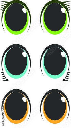 Set Cartoon Eye In Vector High quality original trendy vector set of 3d cartoon eyes.