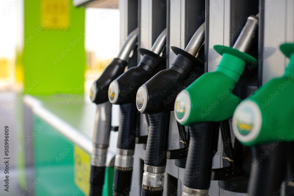 Shallow depth of field (selective focus) details with fuel pumps at a gas station. Shallow depth of field (selective focus) details with fuel pumps at a gas station.