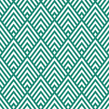 White lines rhombuses seamless pattern with green background.