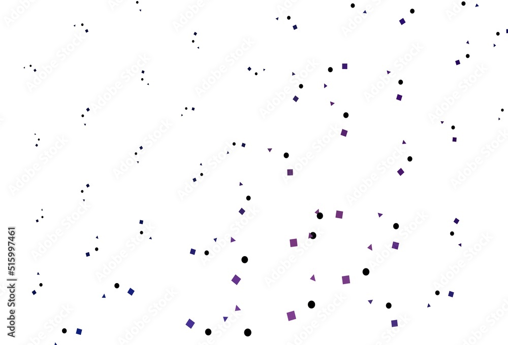 Light Pink, Blue vector background with triangles, circles, cubes. Light Pink, Blue vector background with triangles, circles, cubes.