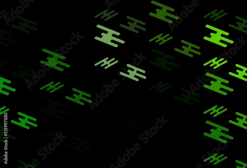 Dark Green vector layout with flat lines.