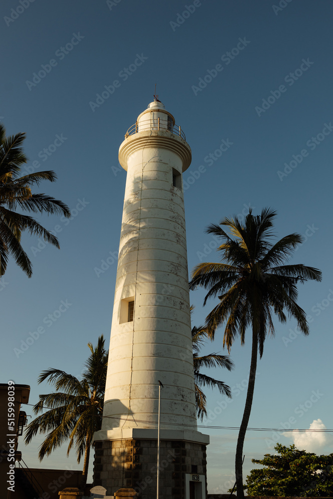Sri Lanka lighthouse in fort in Galle