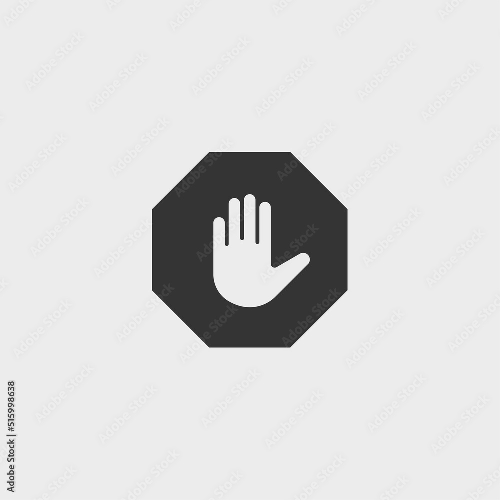 Obraz premium Stop or interrupt. Simple vector icon. Vector illustration