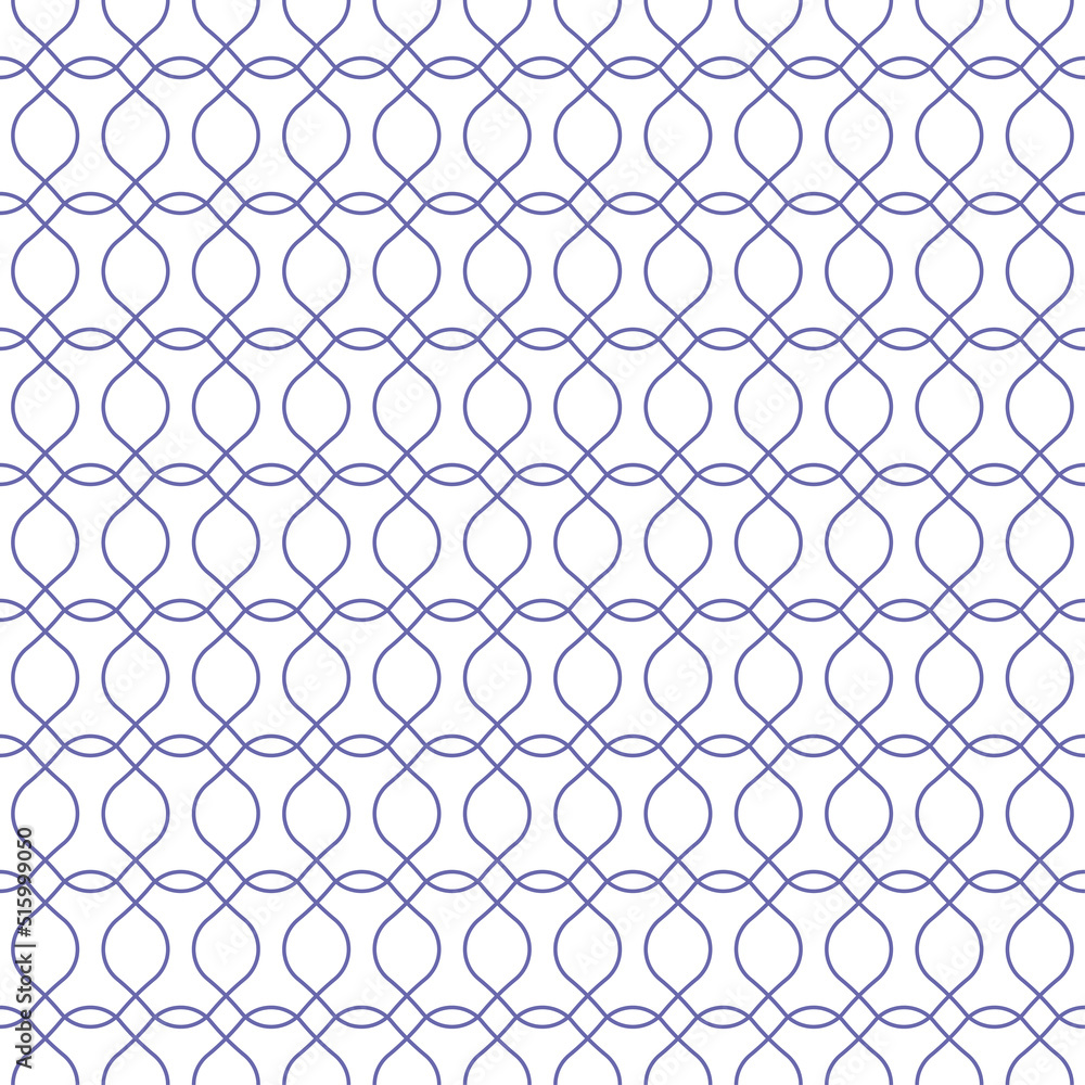 Fototapeta premium Very peri geometric design seamless pattern with white background.