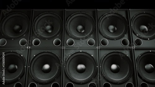 Endless Big Bass Subwoofer, Animation.Full HD 1920×1080. 07 Second Long. LOOP. photo