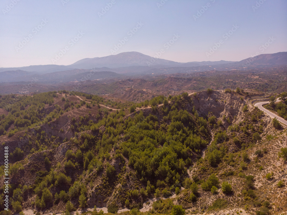 Naklejka premium Aerial view of the mountains in Greece