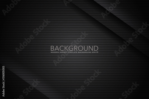 black abstract background pattern stripe paper material 3d render. business technology commercial sale concept layout with copy space 